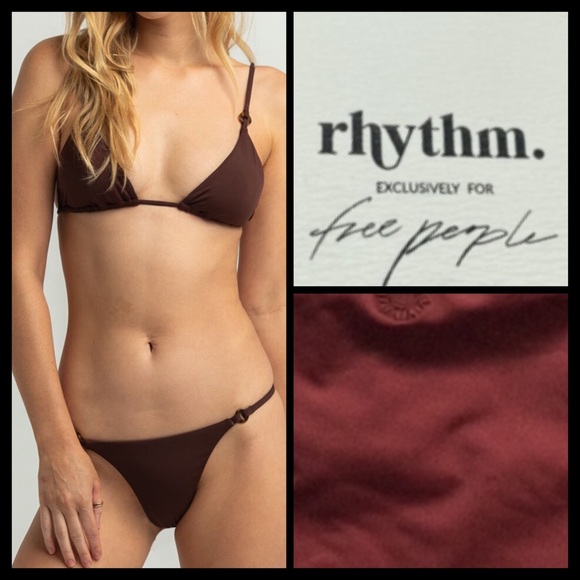 NWT FP Rhythm Ring Itsy Bikini in Chocolate - Picture 4 of 11